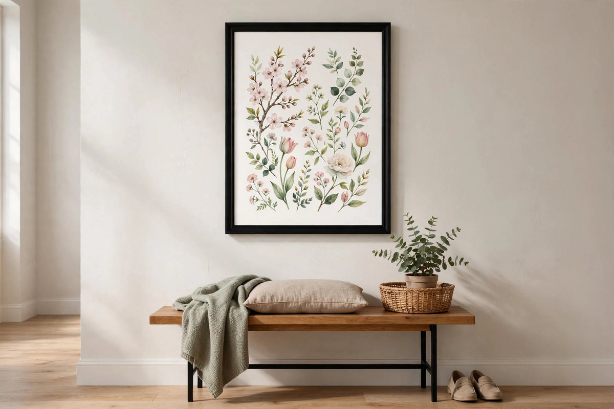 Spring Reminder Black Framed Print Wall Art