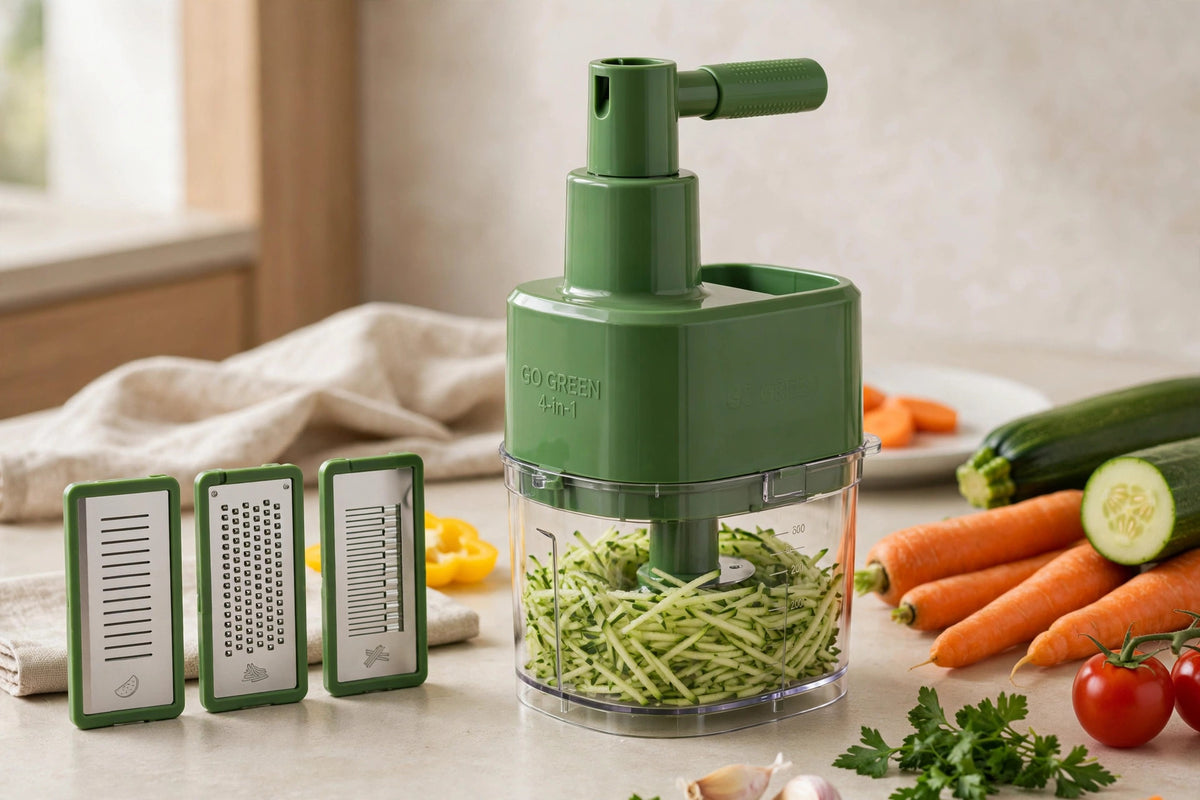 GO GREEN Veggie 4 in 1 Grinder, Slicer, Cutter And Shredder