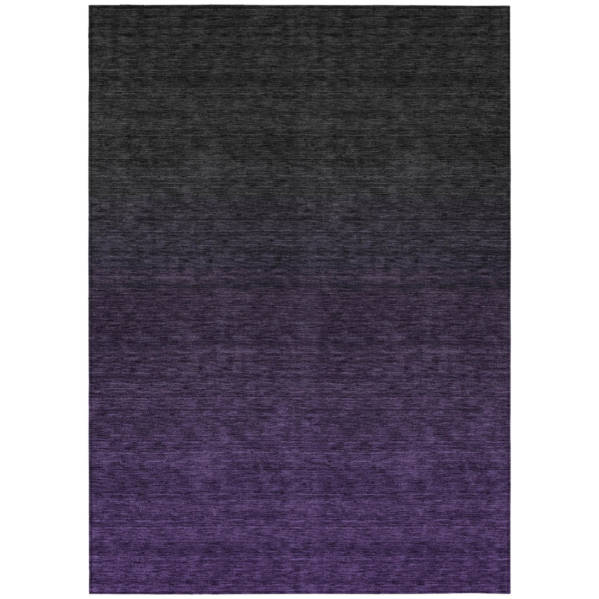 5' X 8' Eggplant Purple and Charcoal Abstract Washable Indoor Outdoor Area Rug