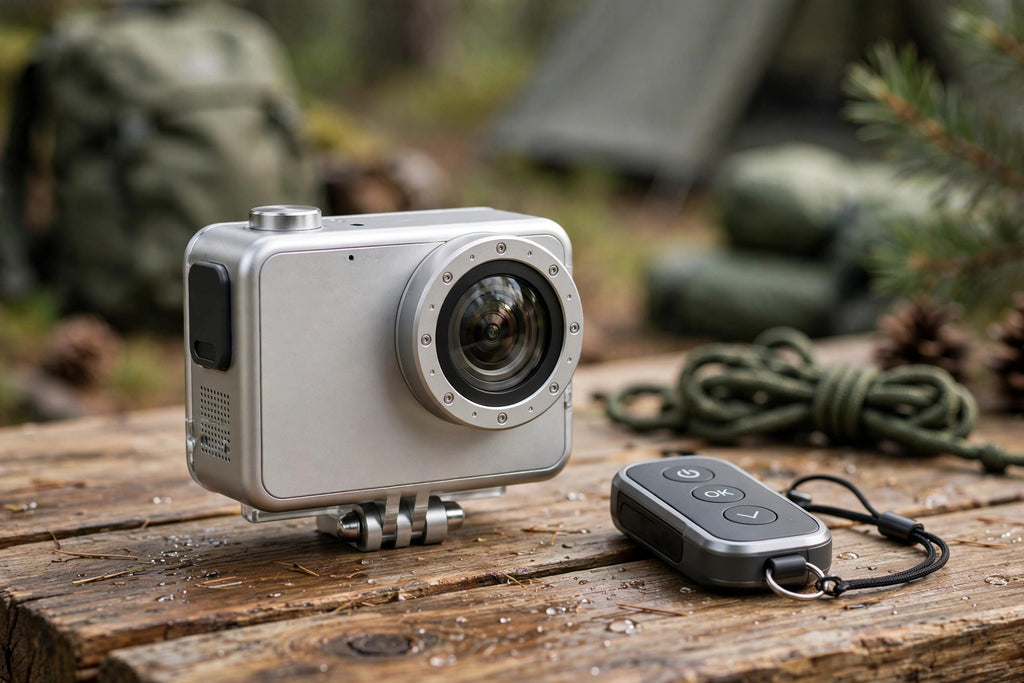 4K Waterproof UHD WiFi Camera + RF Remote (Silver)