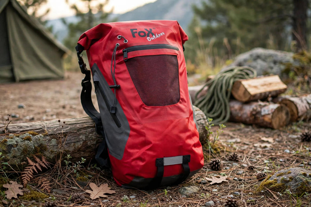 Fox Outdoor 60L Duffle-Rucksack Waterproof 840D Red