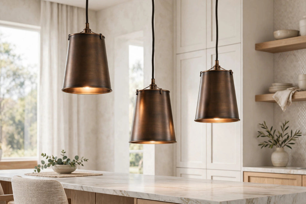 Bay Street 3-Light Architectural Bronze Hanging Light