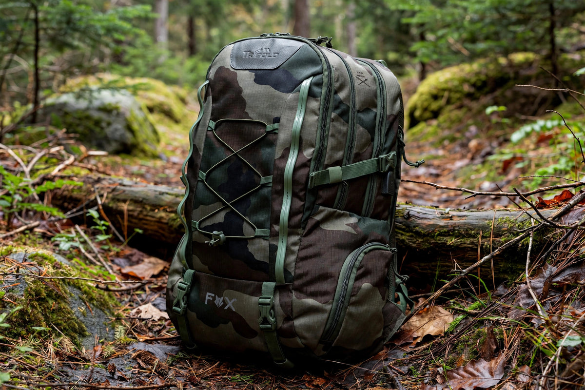 Fox Outdoor Rio Grande Backpack Midnight Woodland Camo 75L