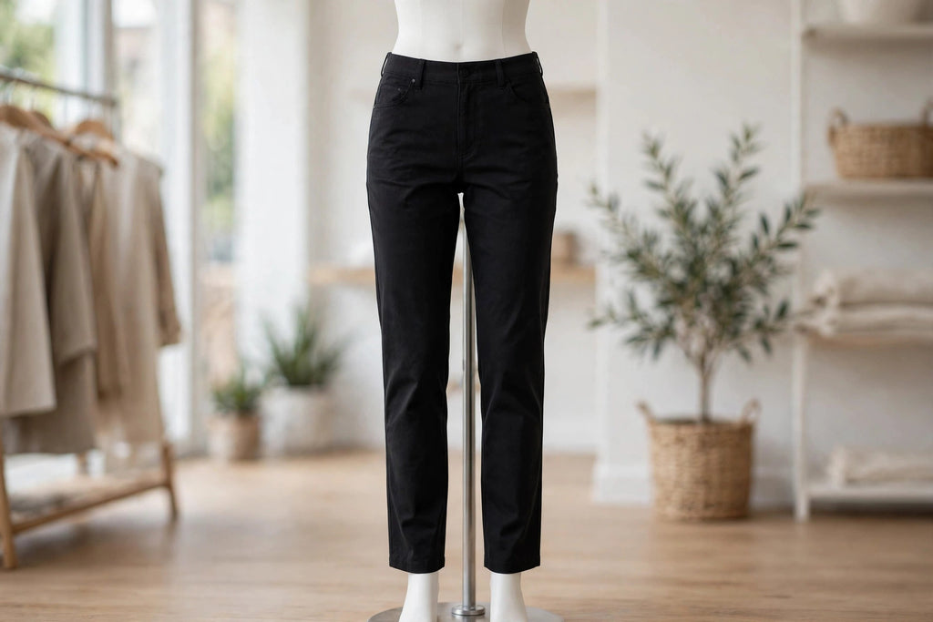 Leah Straight Leg Black Pants (Akalia Collection)