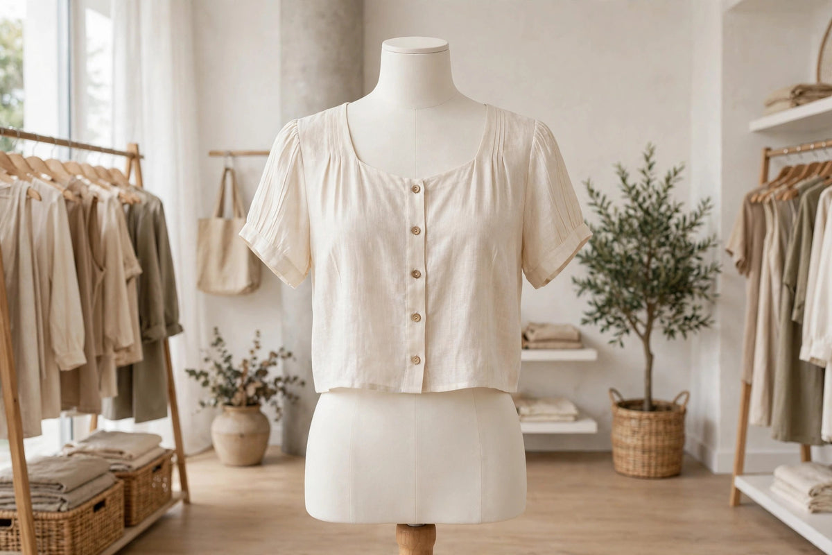 Alessia Cropped Blouse (Akalia Collection)