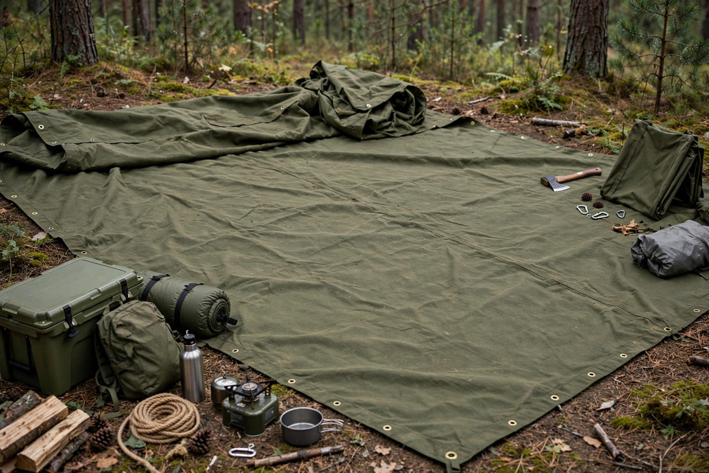 Fox Outdoor Canvas Tarp 16x32 Olive Drab