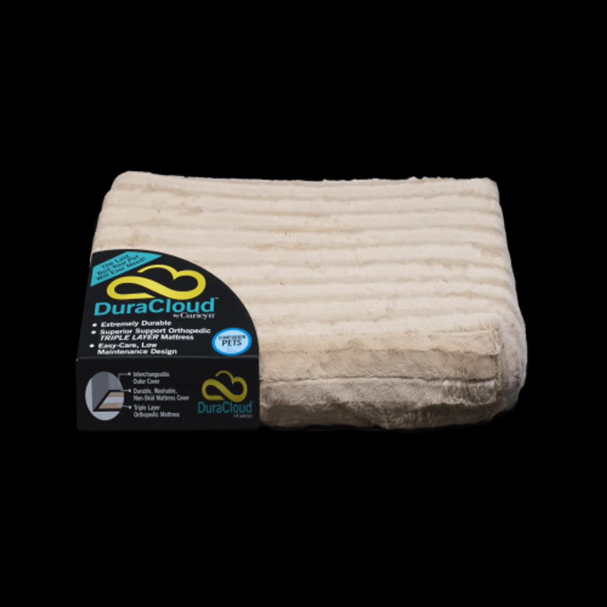 DuraCloud Orthopedic Pet Bed and Crate Pad (Xx-Large, Camel)