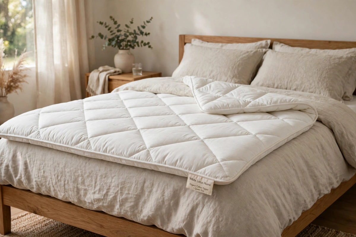 White Lotus Home Organic Cotton Topper (Queen)