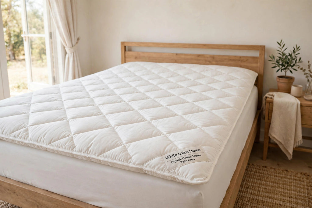 White Lotus Home Organic Cotton Topper (Twin Extra)