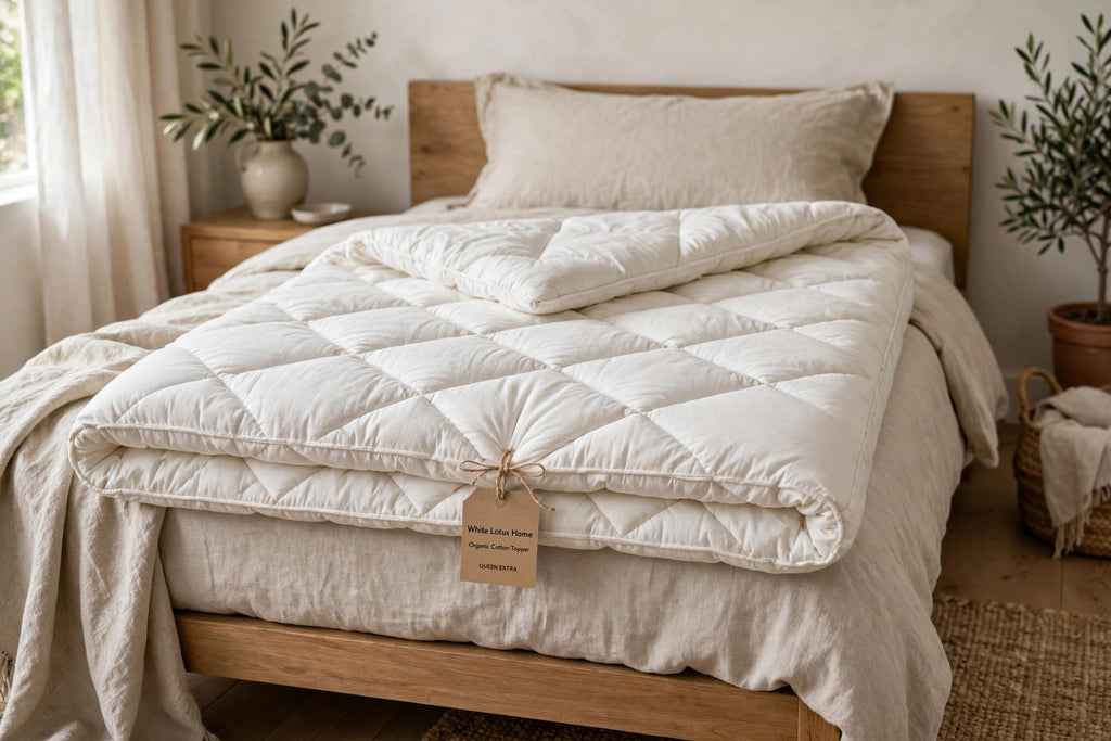 White Lotus Home Organic Cotton Topper (Queen Extra)