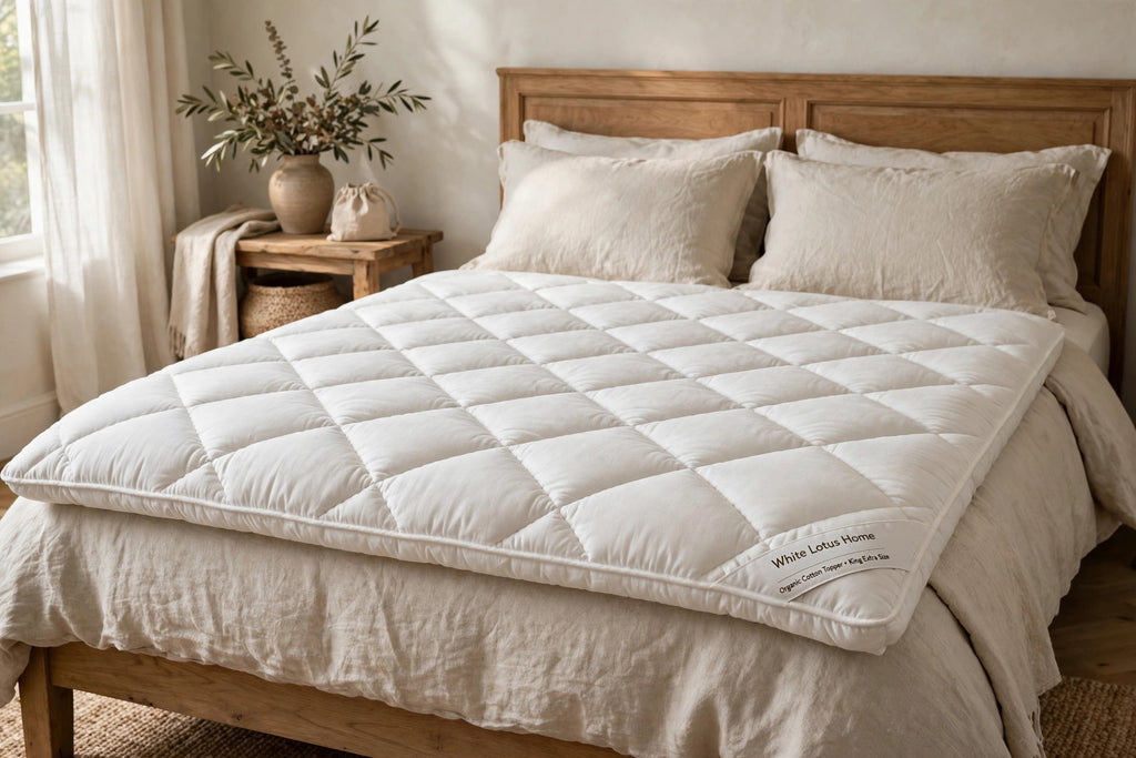 White Lotus Home Organic Cotton Topper (King Extra)