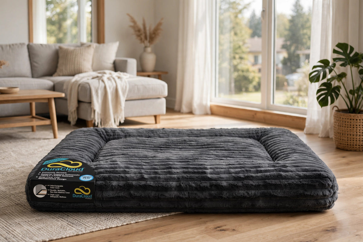 DuraCloud Orthopedic Pet Bed and Crate Pad (Xx-Large, Charcoal)