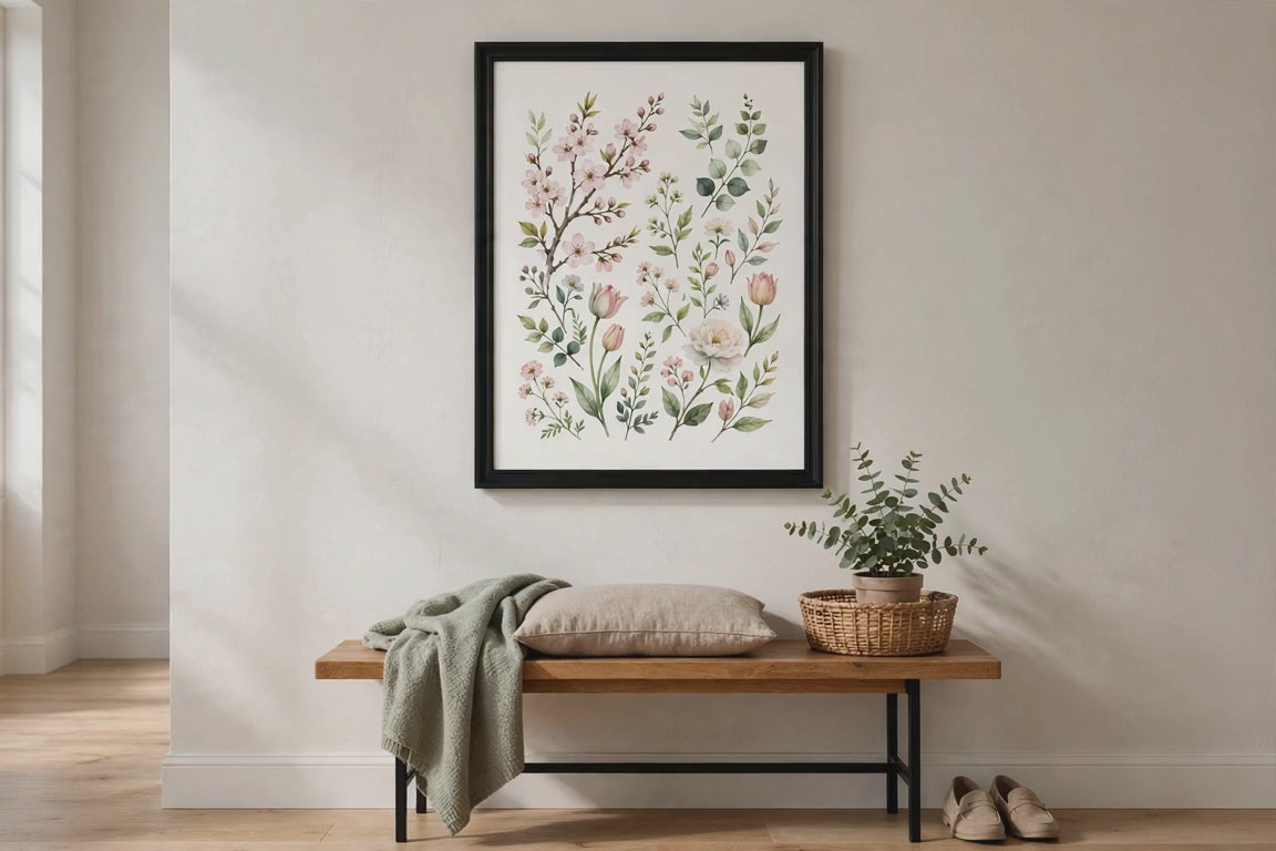 Spring Reminder Black Framed Print Wall Art