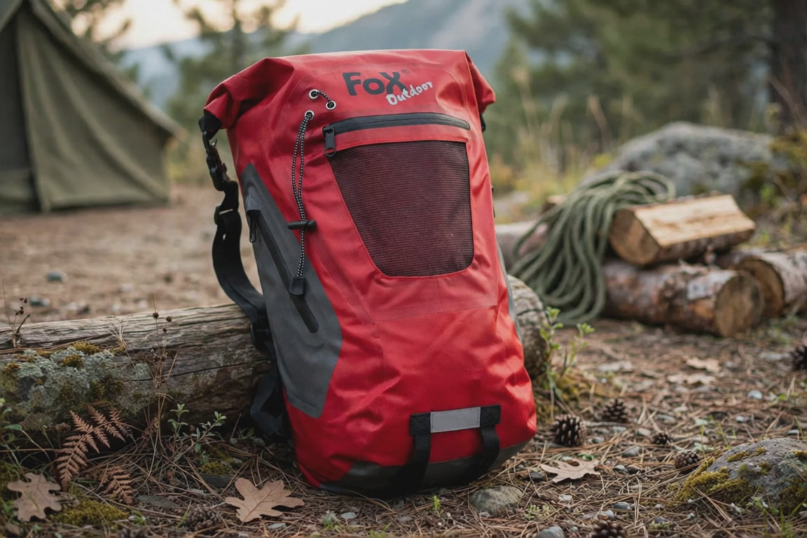Fox Outdoor 60L Duffle-Rucksack Waterproof 840D Red