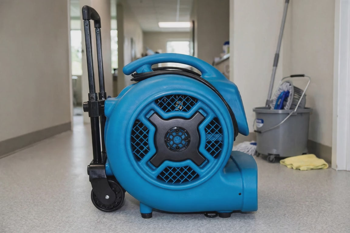 XPOWER X-830H 1HP Air Mover w/ Telescopic Handle and Wheels