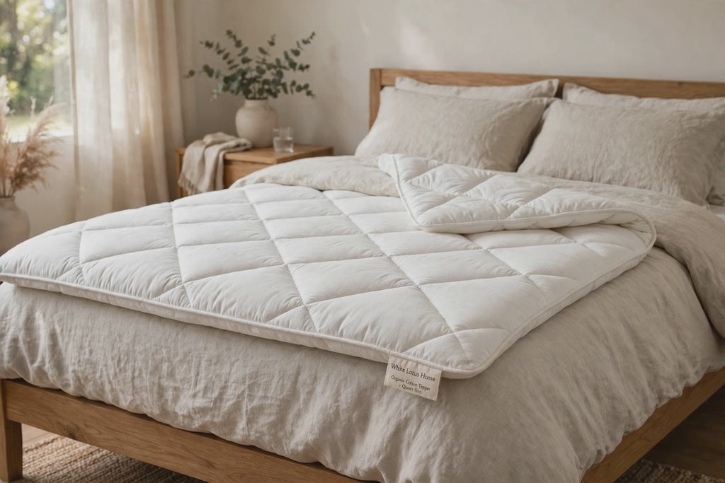 White Lotus Home Organic Cotton Topper (Queen)