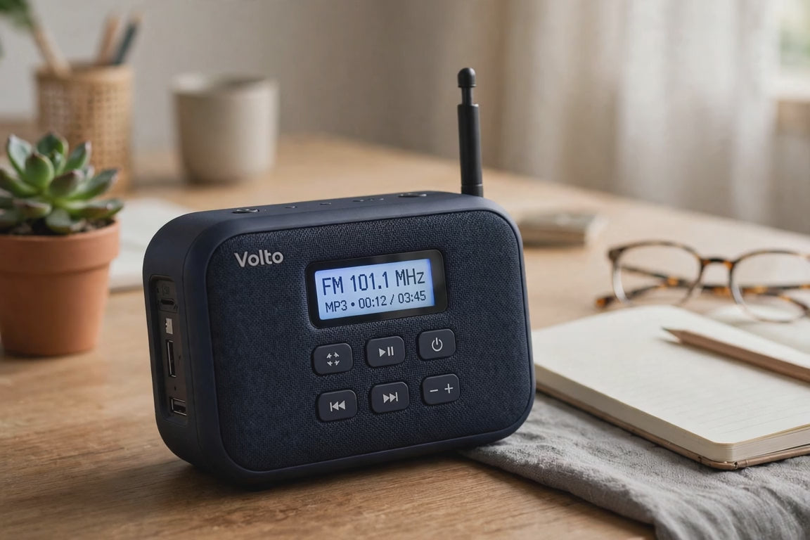 Volto Big Sound Mini Speaker + FM Radio And MP3 Player