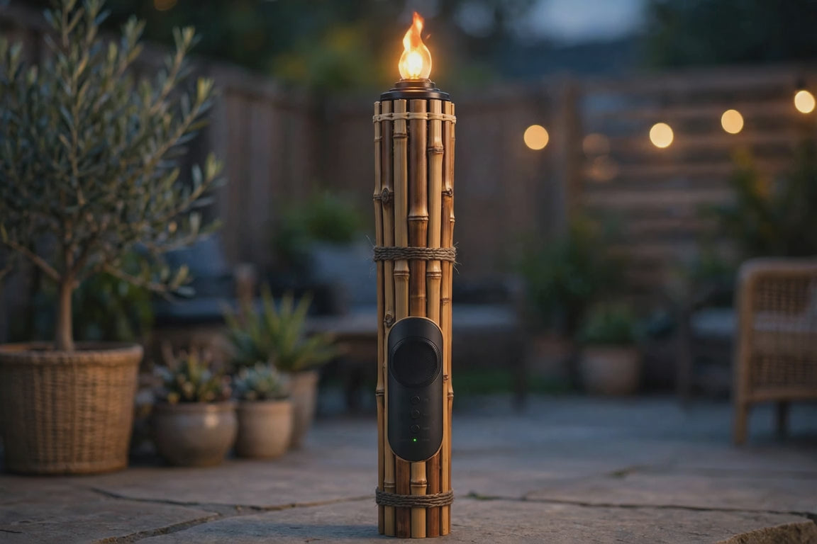 Tiki Tiki To To Outdoor LED Torch With Bluetooth Speaker