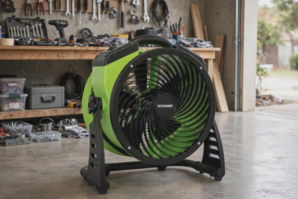 XPOWER FC-200 13in 4-Speed Air Circulator Utility Fan (Green)