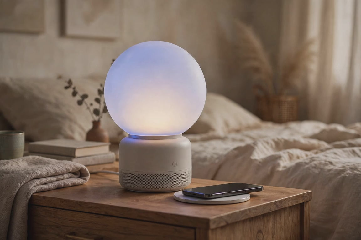 Sweet Dreams Speakers In 7 Changeable Mood Color Touch Lamp+ Phone Charger