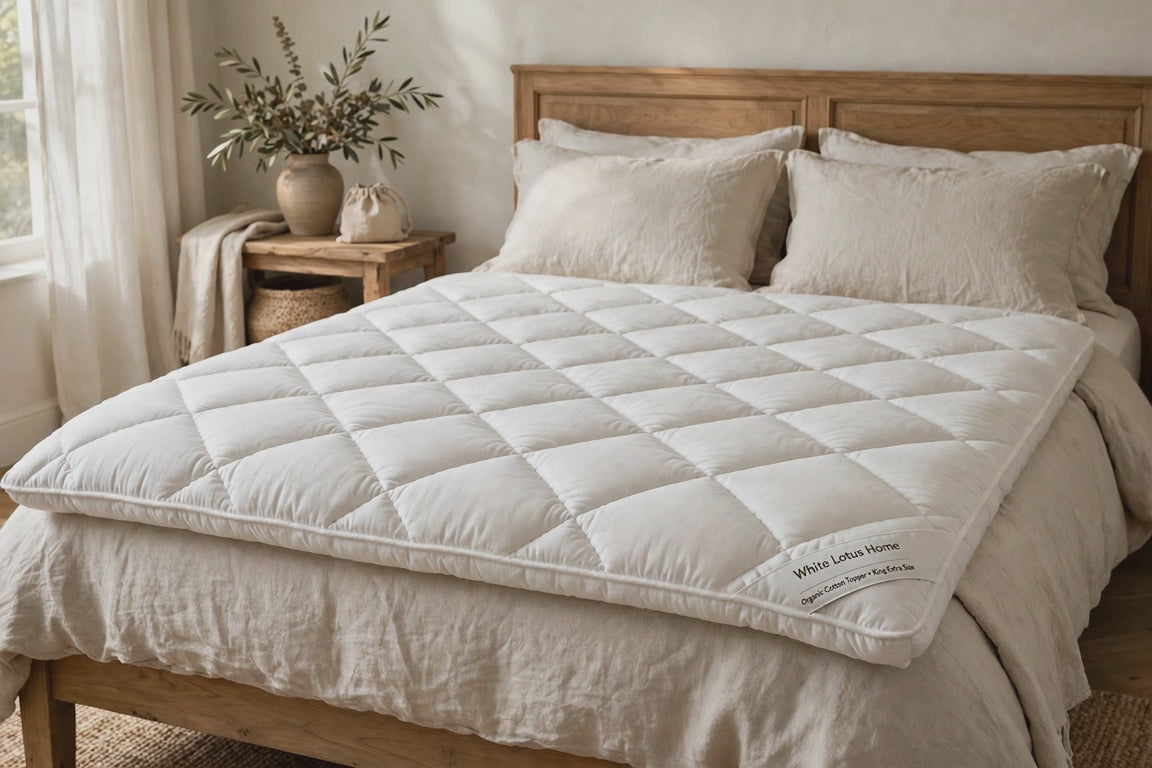 White Lotus Home Organic Cotton Topper (King Extra)