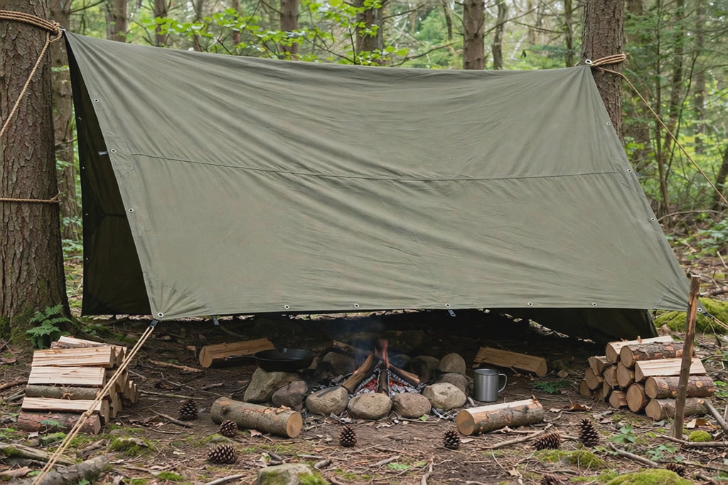 Fox Outdoor Canvas Tarp 20x20 Olive Drab