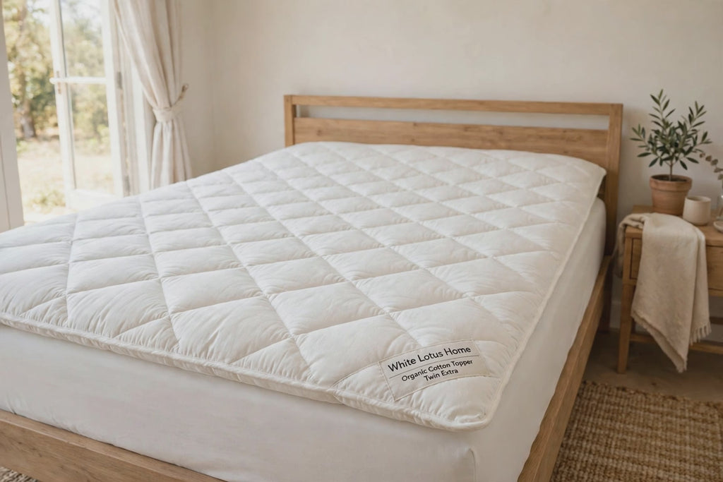 White Lotus Home Organic Cotton Topper (Twin Extra)