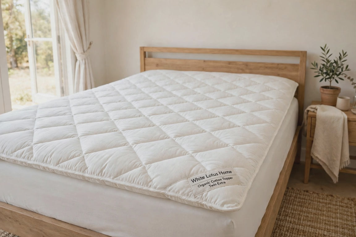 White Lotus Home Organic Cotton Topper (Twin Extra)