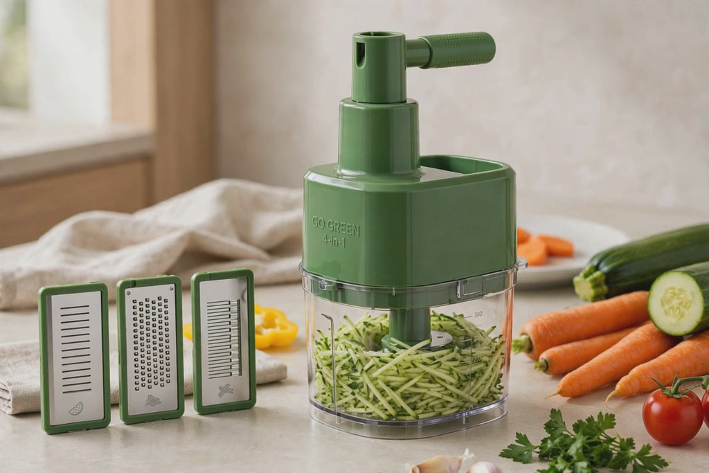 GO GREEN Veggie 4 in 1 Grinder, Slicer, Cutter And Shredder