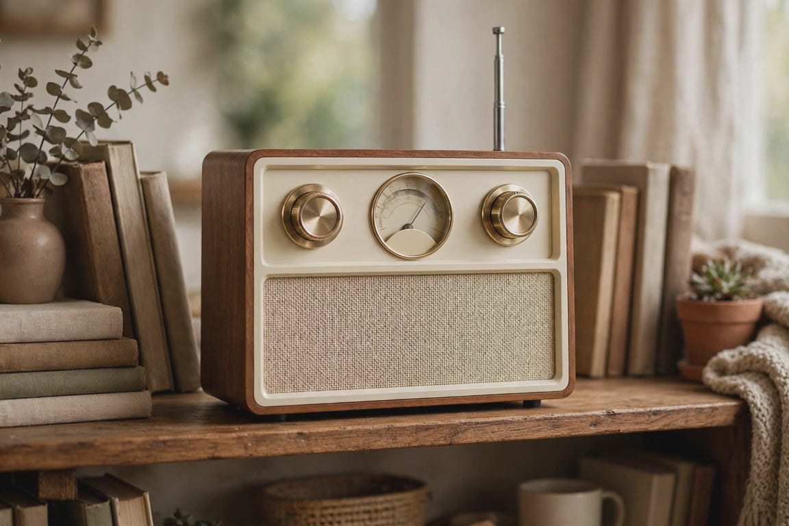Retro Look FM Radio And Bluetooth Speaker