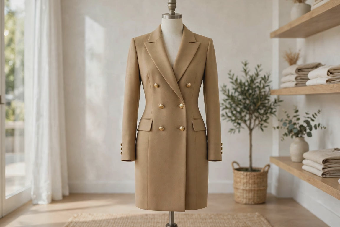 Blair Gold Buttons Blazer Dress (Akalia Collection)